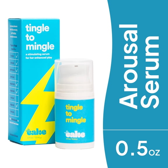 Hello Cake Tingle to Mingle Arousal Serum for Women, Stimulates Waming, Cooling, & Tingling Sensations, 0.5 fl oz