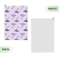 thumbnail image 6 of Golf Towel, purple Stingray Fish Cute Dots Microfiber Waffle Golf Towels for Golf Bag with Carabiner Clip Golf Rag 24x16in, 6 of 8