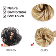 thumbnail image 4 of MORICA 1PCS Messy Bun Hair Scrunchies Curly Wavy Heat Ponytail Synthetic Chignon for Women Updo Hairpiece Natural Black, 4 of 7