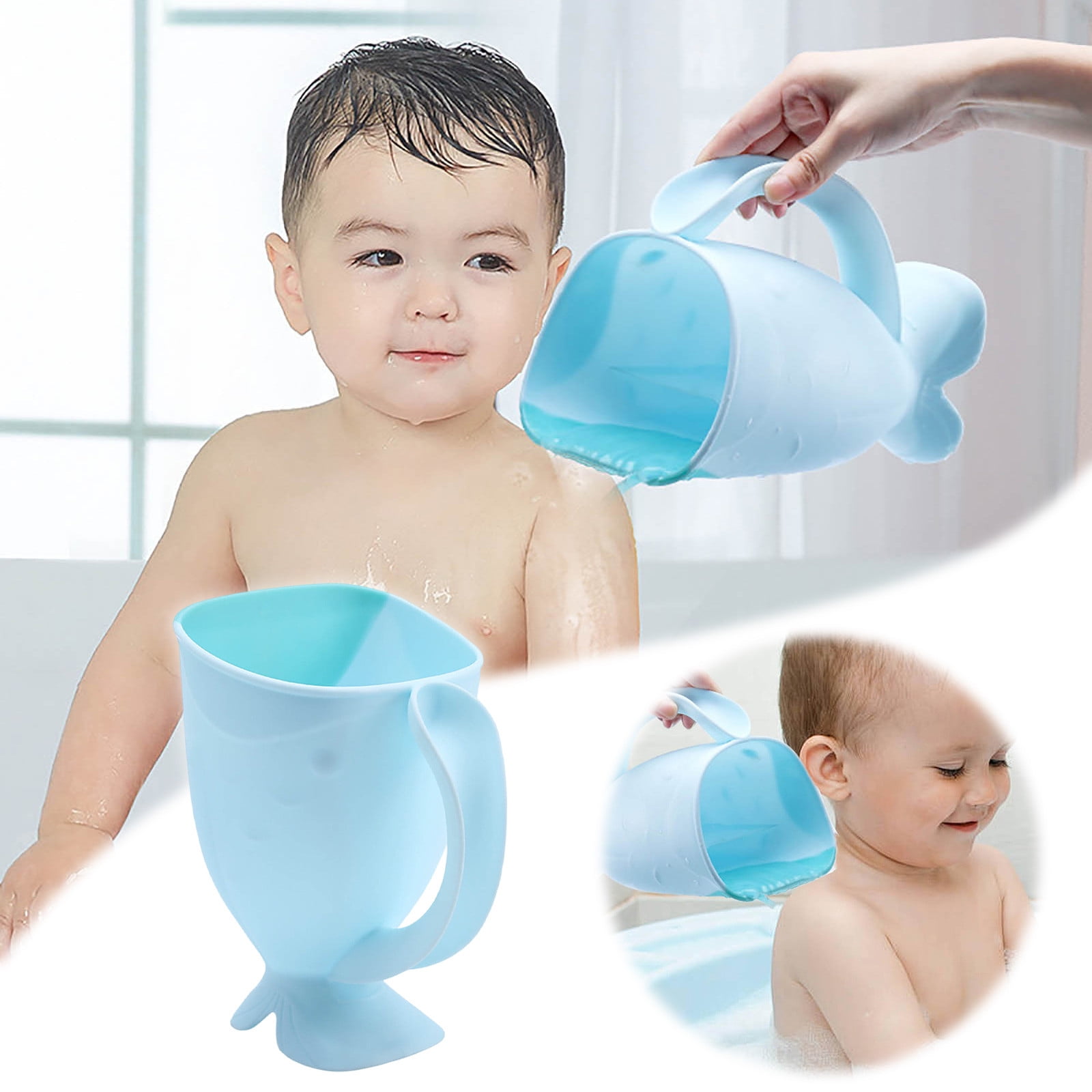 Baby Bath Jug Baby Bath Rinse Cup Shape Baby Bath Cup With Handle Bath Jug  For Baby WashingRinse 1pc Bathroom Organizer under Paper Towels Select A