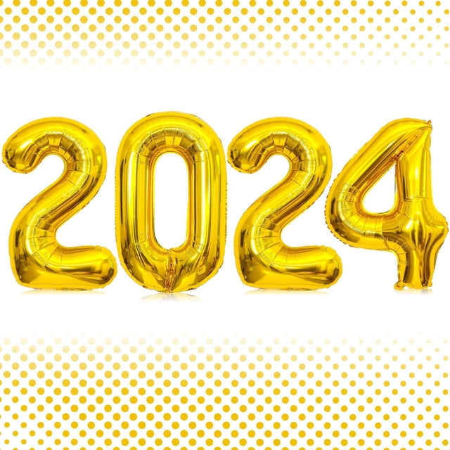 Lámina de mylar dorada Ballovoir 2024, número 100 cm