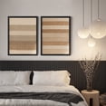 thumbnail image 4 of Framed Print Wall Art Set of 2 - Neutral Abstract Color Blocks Poster Art - 2 Pieces Minimalist Modern Wall Decor for Living Room - 8"x10"x2 Black, 4 of 8