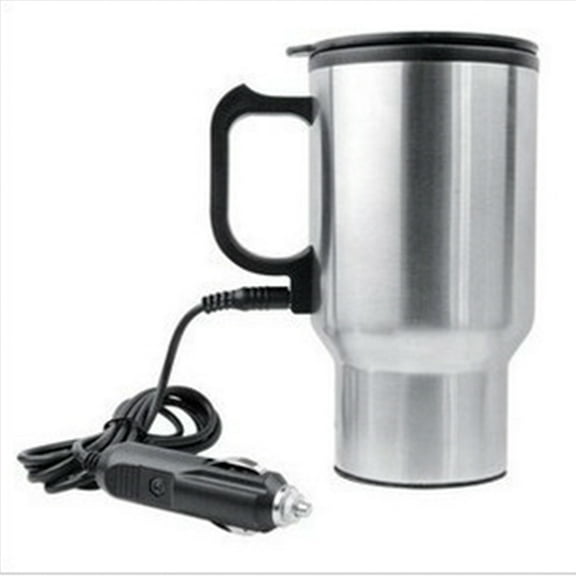 Musuos Car Electric Heated Travel Mug 12V 450ml Stainless Coffee Tea Cup Warmer Mug