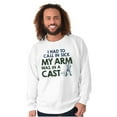 thumbnail image 4 of Funny Fishing Cast Pun Fisher Humor Men's Big & Tall Crewneck Sweatshirt Brisco Brands 2X, 4 of 5