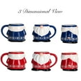 thumbnail image 3 of Bico Ceramic Red & Blue Christmas Gnome 15oz Mugs Set, Handpainted, Microwave & Dishwasher Safe, 3 of 3