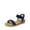 NAVY, variant on Women's Comfortable Dressy Cork Low Wedge Heels Cute Summer One Band Casual Flat Sandals with Adjustable Ankle Strap