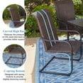 Sophia & William CSpring Patio Wicker Rattan Outdoor Dining Chairs Set of, Dark Brown