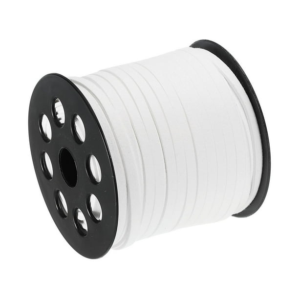 Cordón de Cuero Unique Bargains 49.21 Yardas 5mm Blanco 1 Rollo