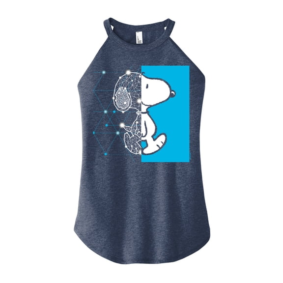 Peanuts - Snoopy Wire Frame - Juniors High Neck Tank Top