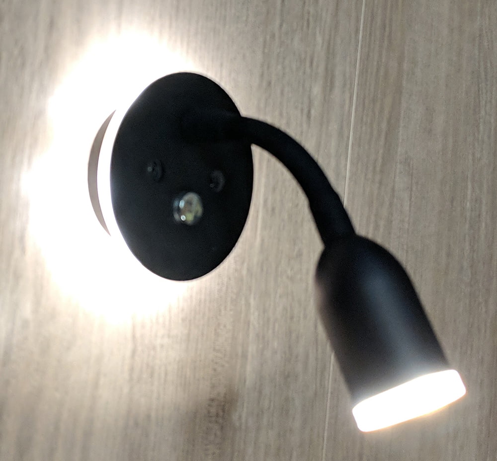 Bee Green Led 12v Led Reading Light With Usb Phone Charge Port Flexible Gooseneck And Led Nightlight For Your Boat And Rv Interior Walmart Com