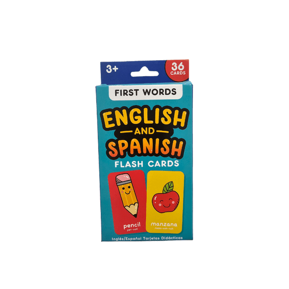 First Words, English & Spanish Flash Cards (36 Cards, Ages 3 