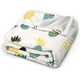 thumbnail image 2 of Abstract Pineapple Cute Blanket, Soft Blankets Flannel Bed Throw Cozy Lightweight Plush Gifts for Women Men Boys Girls Kids Sofa Couch Bedroom Living Rooms Warm All Season, Home Decor, 60"x50", 2 of 6