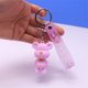 thumbnail image 1 of 1/6pcs Fashion Keychain, Multicolor 3D Soft Rubber Creative Bear Key Chain, Hand Bag Pendant For Backpack, For Classmates And Colleagues, Accessories For Schoolbag, Cool Key Chain, 1 of 4