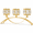 Pure Gold, variant on Crystal Bowl Tealight Candelabra Votive Candle Stand/candleholder Sets Wedding Centerpieces Candlestick Holders For Tables Holder/centerpiece Table Decorations (set Of 3)