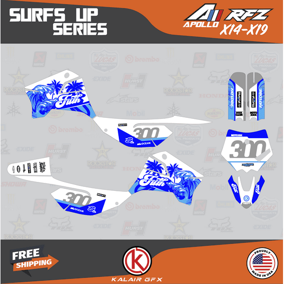 Kalair GFX Graphics Kit for Apollo RFZ X4-X6 X14-X19 (All Years) Surfsup Series