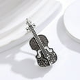 thumbnail image 4 of Yesbay Violin Pin Badge Rhinestone Violin Brooch Metal Lapel Pins Stunning Miniature Brooch for Women Men Clothes Hats Badges Jewelry Accessories, 4 of 8