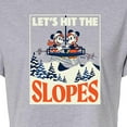 thumbnail image 3 of Disney - Lets Hit The Slopes - Juniors Cropped Cotton Blend T-Shirt, 3 of 5
