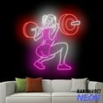 thumbnail image 2 of Handmadetneonsign Gym Club Neon Sign, Gymer Led Sign, Weightlifting Neon Light, Barbell Wall Decor 91736, 2 of 5