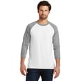 thumbnail image 1 of District &174; Perfect Tri &174; Manches 3/4 Raglan. Dm136 m Gris Givré/ Blanc, 1 of 1
