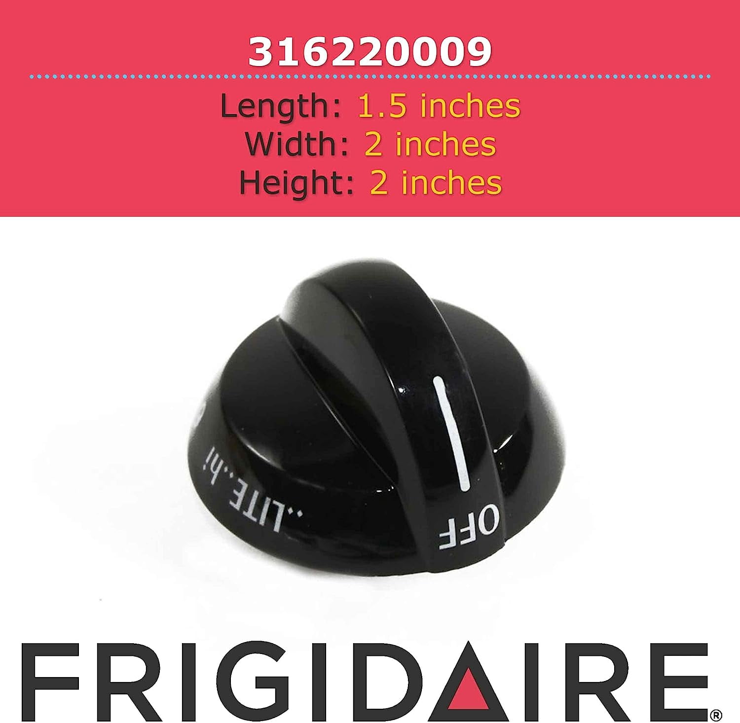 Frigidaire APL316220009 Genuine OEM Burner Knob
