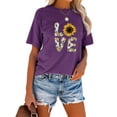 thumbnail image 2 of Anbech Sunflower T-Shirt for Women Graphic Butterfly Printed Short Sleeve Tee Tops with Crew Neck, 2 of 4
