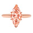 thumbnail image 7 of Solitaire Engagement Ring for Women - 2.5ct Simulated Red Diamond in 14K Rose Gold Promise Ring, 7 of 7