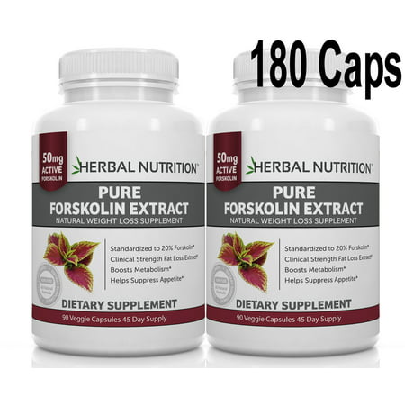 BOGO Sale - Pure Forskolin Extract - Two 90 Count Bottles 250mg  A 20% Extract of Pure Coleus (Best Forskolin Extract On The Market)