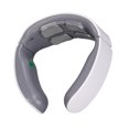 thumbnail image 1 of Masajeador de cuello con pulso eléctrico TENS, 4 cabezales, 6 modos, 9 engranajes, compresión de calor, puntos de acupuntura para el cuello, dispositivo de masaje linfático, blanco, 1 of 14