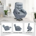 Danrelax Power Lift Chair Textile Recliner with Heated Vibration