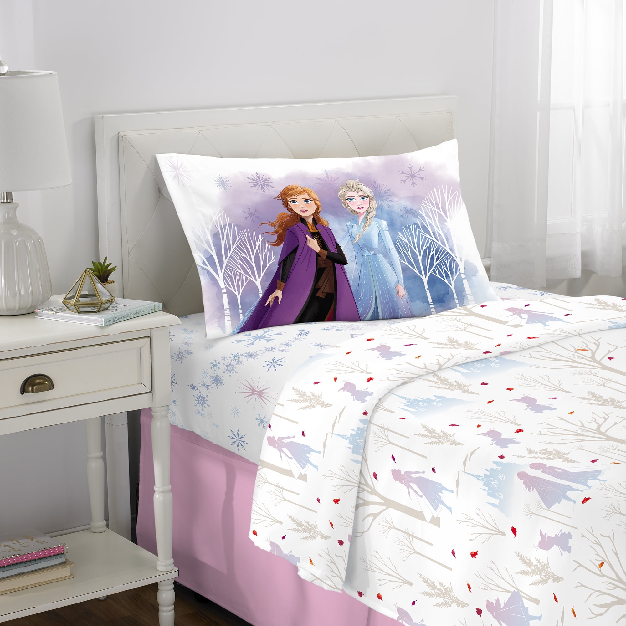 Kids Teens Bedding 4 Piece Disney Frozen Anna Elsa Purple