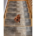 thumbnail image 2 of Brown Ombre Stair Treads for Wooden Steps Indoor Runner Rug Carpet, Modern Abstract Art Oil Painting 7 Pieces Peel and Stick Staircase Step Treads Covers Washable Throw Door Mats, 30"x8", 2 of 6
