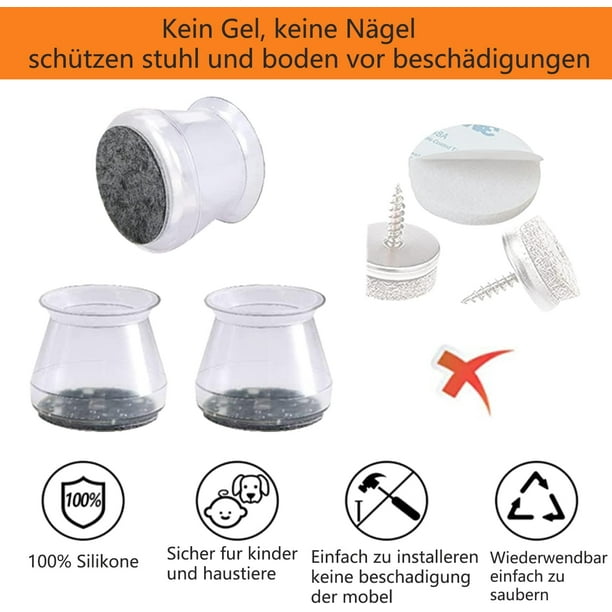 Operitacx 4piezas Fundas Protectoras Para Patas De Mesa Redondas Tapas De Silicona Para Muebles