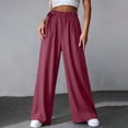 thumbnail image 2 of Sexlip Women's Wide Leg Pants All Season loose fit straight fit casual durable practical and functional design Red M, 2 of 7
