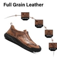 thumbnail image 3 of Mens Non-slip Loafers Outdoor Casual Lightweight Retro Driving Shoes Minimalist Business Office Moccasins Yellow 10 US, 3 of 7