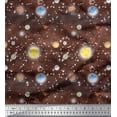 thumbnail image 1 of Soimoi Moss Georgette Fabric Planet & Sun Galaxy Print Fabric by the Yard 42 Inch Wide, 1 of 3