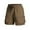 Coffee, variant on ZQUUVOU Men's Cargo Shorts Solid Color Portable Zipper Pockets Drawstring Elastic Waist Pant Olive Green