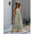 thumbnail image 3 of Floral Print V Neck Spaghetti Strap Maxi Summer Dress for Women, 3 of 3