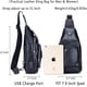 thumbnail image 2 of BULLCAPTAIN Bolso Bandolera de Cuero Casual para Hombre, Negro, 2 of 10