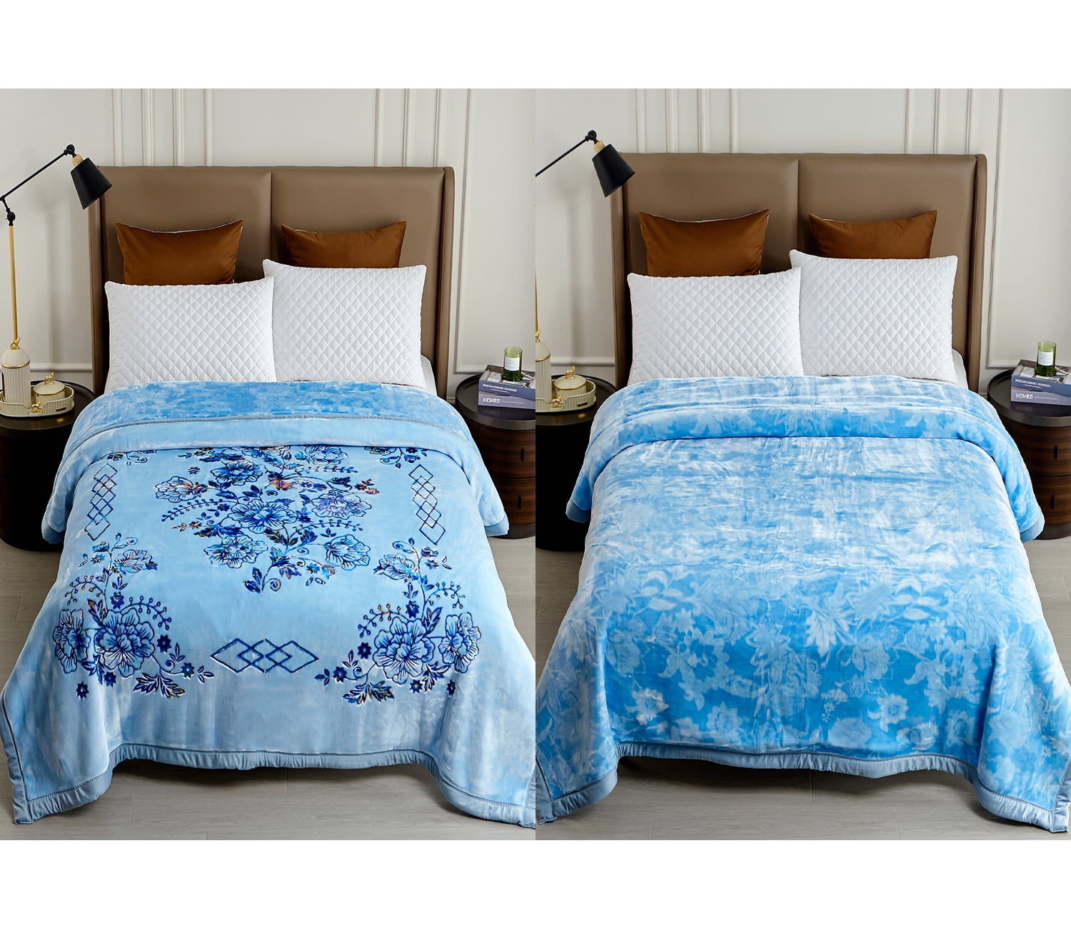 NC Thick Fleece Blanket King Size,10.5lbs 2 Ply Heavy Thick Warm Mink Bed Blanket for Winter, 87"x94"