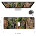 thumbnail image 2 of Heduofu y Mouse Pad, Italian Streets in Countryside Traditional Brick Houses Old Prints, Rectangle Non-Slip Rubber Mousepad, Standard Size, Brown 31.5x11.8 in, 2 of 6