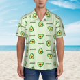 thumbnail image 2 of Fotbe Green Avocado Camisa Hawaiana para Hombre Unisex – Camisa Casual de Verano con Botones de Manga Corta de Algodón y Lino,Medium, 2 of 7