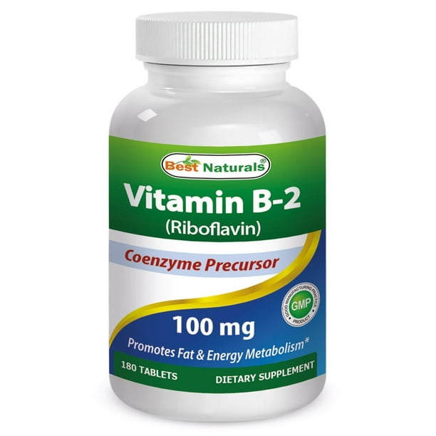 Best Naturals Vitamin B2 Riboflavin 100 mg 180 Tablets