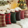 thumbnail image 2 of Christmas Plaid Decorative Throw Pillow Covers Scottish Tartan Cushion Case Polyester for Farmhouse Home Holiday Decor, 2 of 7