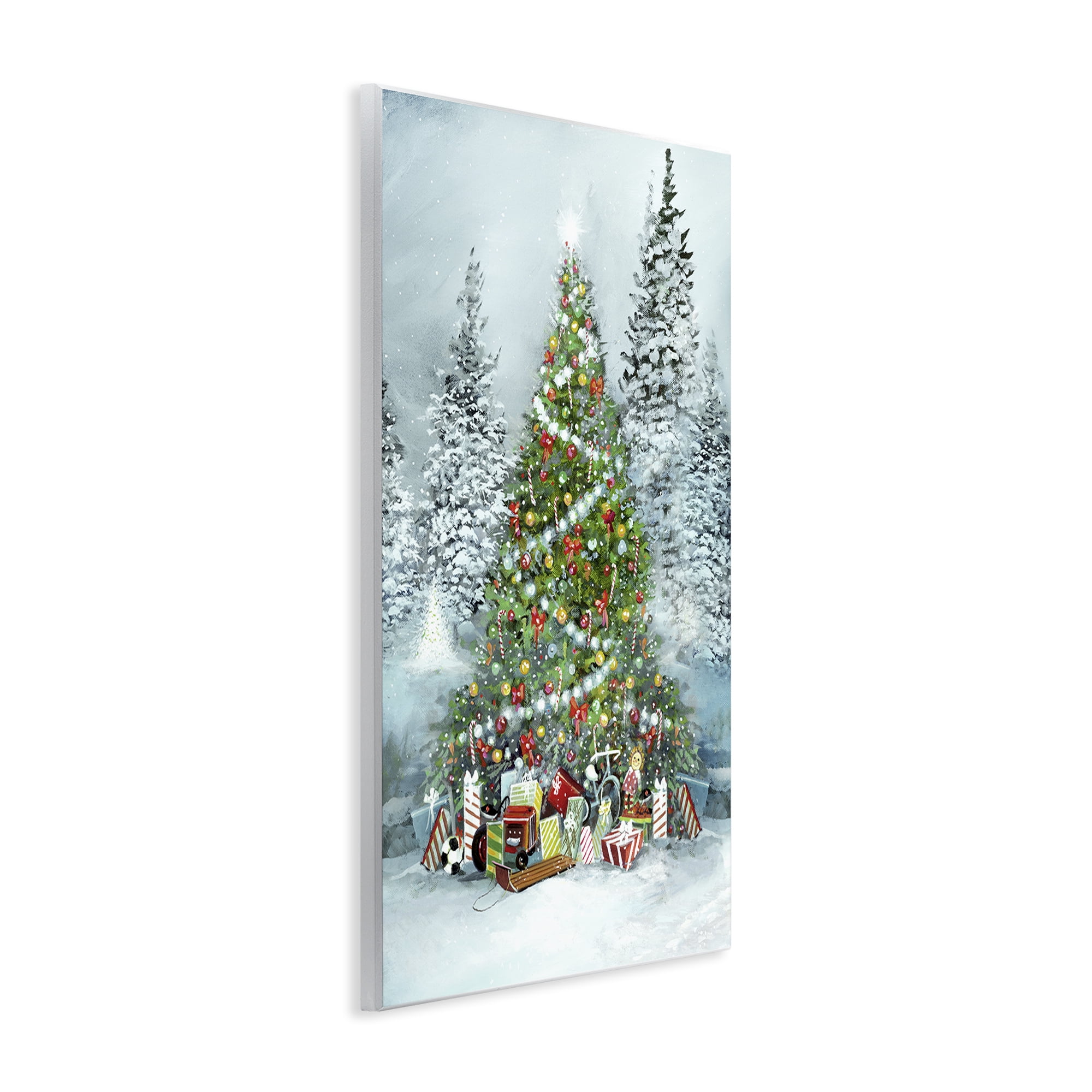 Stupell Industries Mistletoe Kisses Phrase Holiday Painting Unframed Art Prints Wall Art, 10 x 15