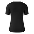 thumbnail image 4 of Women's V Neck Soft Stretch Casual Tee Comfortable Short Sleeve T-Shirt Breathable Lightweight Top for Everyday Wear, 4 of 4