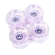 thumbnail image 4 of 4 ruedas de patineta, ruedas de longboard, transparentes, de PU, luminosas y lisas. Violeta, 4 of 8