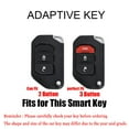 thumbnail image 2 of Leather Key Fob Cover for Jeep Wrangler JL JLU Gladiator 4XE 2018-2021 Accessories with Keychains Folding 3 Button Key Case for Jeep Wrangler Zinc Alloy Key Holder -A Keychain, 2 of 7