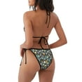 thumbnail image 4 of Yiaed Moose Squirrel owls tree Print Women's Two Piece Bikini Swimsuit Sexy Triangle Top Bathing Suits String Cheeky Bikini Sets -X-Large, 4 of 6