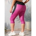 thumbnail image 4 of Talla grande ColorBlock Capri Leggings Rosegal Leggings de talla grande, 4 of 5