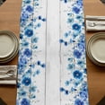thumbnail image 5 of Table Runners 90 Inches Long Dress Scarves, Spring Blue Floral Farmhouse Coffee/Dining/Kitchen Table Runner for Living Room, Farmhouse Weeping Floral Leaves Wood 13x90 Inch, 5 of 9